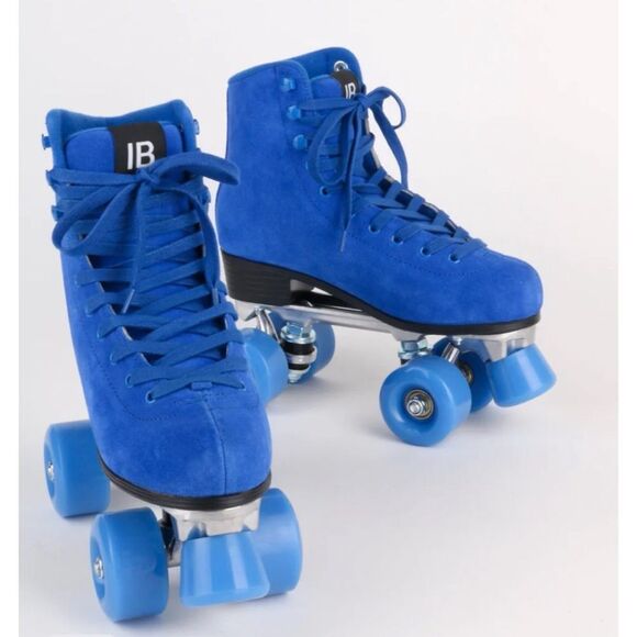 INTENTIONALLY BLANK Suede Rink Roller Skate in Cobalt Size 40  New No Box - Picture 2 of 8